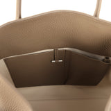 The Row Soft Margaux 15 Bag Smoked Taupe Calfskin Silver Hardware - Thumbnail View 10