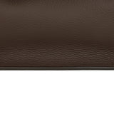 The Row Soft Margaux 15 Bag Deep Brown Calfskin Silver Hardware
