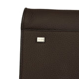 The Row Soft Margaux 15 Bag Deep Brown Calfskin Silver Hardware
