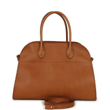 The Row Soft Margaux 12 Bag Cuir Saddle Leather Gold Hardware