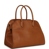 The Row Soft Margaux 12 Bag Cuir Saddle Leather Gold Hardware