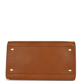 The Row Soft Margaux 12 Bag Cuir Saddle Leather Gold Hardware