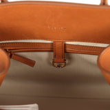 The Row Soft Margaux 12 Bag Cuir Saddle Leather Gold Hardware