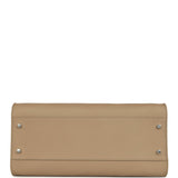 The Row Margaux Shoulder 12 Bag Dark Taupe Calfskin Silver Hardware