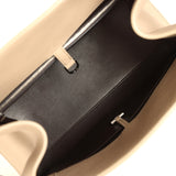 The Row Margaux Shoulder 12 Bag Dark Taupe Calfskin Silver Hardware
