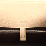 The Row Margaux Shoulder 12 Bag Dark Taupe Calfskin Silver Hardware