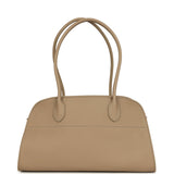 The Row Margaux Shoulder 12 Bag Dark Taupe Calfskin Silver Hardware - Thumbnail View 1