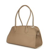 The Row Margaux Shoulder 12 Bag Dark Taupe Calfskin Silver Hardware - Thumbnail View 3