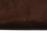 The Row Soft Margaux 17 Bag Mocha Suede Gold Hardware
