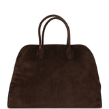 The Row Soft Margaux 15 Bag Mocha Suede Gold Hardware - Thumbnail View 1