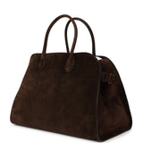 The Row Soft Margaux 15 Bag Mocha Suede Gold Hardware - Thumbnail View 3