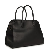 The Row Soft Margaux 12 Bag Black Saddle Leather Gold Hardware - Thumbnail View 2