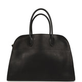The Row Soft Margaux 15 Bag Black Saddle Gold Hardware