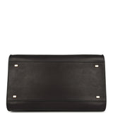 The Row Soft Margaux 15 Bag Black Saddle Gold Hardware