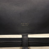 The Row Soft Margaux 15 Bag Black Saddle Gold Hardware