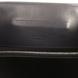 The Row Peggy Clutch Black Saddle Leather Silver Hardware