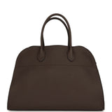 The Row Soft Margaux 15 Bag Deep Brown Calfskin Silver Hardware - Thumbnail View 1
