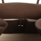 The Row Soft Margaux 15 Bag Deep Brown Calfskin Silver Hardware - Thumbnail View 10