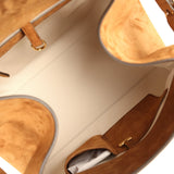 The Row Soft Margaux 15 Bag Cider Suede Gold Hardware