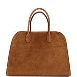 The Row Soft Margaux 15 Bag Cider Suede Gold Hardware - Thumbnail View 1