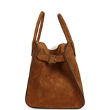 The Row Soft Margaux 15 Bag Cider Suede Gold Hardware - Thumbnail View 3