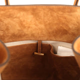 The Row Soft Margaux 15 Bag Cider Suede Gold Hardware - Thumbnail View 12