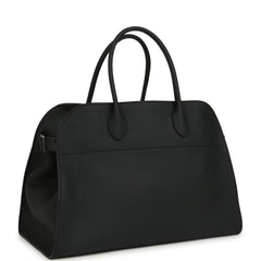The Row Soft Margaux 15 Bag Night Navy Calfskin Silver Hardware