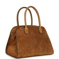 The Row Soft Margaux 10 Bag Cider Suede Gold Hardware