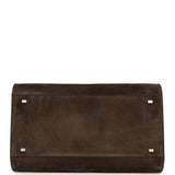 The Row Soft Margaux 15 Bag Nut Brown Suede Silver Hardware