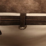 The Row Soft Margaux 15 Bag Nut Brown Suede Silver Hardware