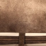 The Row Soft Margaux 15 Bag Nut Brown Suede Silver Hardware