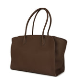 The Row Marlo 14 Tote Bag Dark Olive Calfskin Silver Hardware - Thumbnail View 4