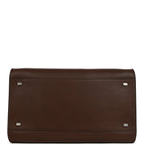 The Row Soft Margaux 15 Deep Brown Saddle Leather Silver Hardware - Thumbnail View 6