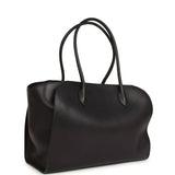 The Row Marlo 14 Tote Bag Black Saddle Silver Hardware - Thumbnail View 2