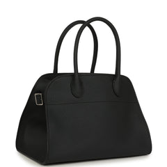 The Row Soft Margaux 10 Bag Night Navy Calfskin Silver Hardware