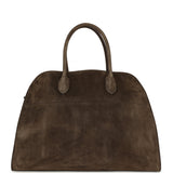 The Row Soft Margaux 15 Bag Nut Brown Suede Silver Hardware - Thumbnail View 5