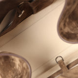 The Row Soft Margaux 15 Bag Nut Brown Suede Silver Hardware - Thumbnail View 9