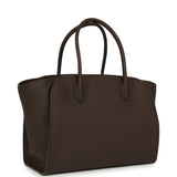 The Row Marlo 12 Tote Bag Deep Brown Calfskin Silver Hardware - Thumbnail View 2