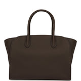 The Row Marlo 12 Tote Bag Deep Brown Calfskin Silver Hardware - Thumbnail View 4