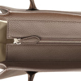 The Row Marlo 12 Tote Bag Deep Brown Calfskin Silver Hardware - Thumbnail View 8