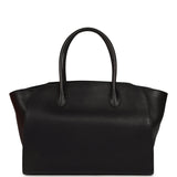 The Row Marlo 12 Tote Bag Black Saddle Silver Hardware - Thumbnail View 4