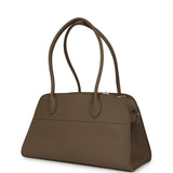 The Row Margaux Shoulder 12 Bag Smoked Taupe Calfskin Silver Hardware - Thumbnail View 5