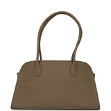 The Row Margaux Shoulder 12 Bag Smoked Taupe Calfskin Silver Hardware - Thumbnail View 4