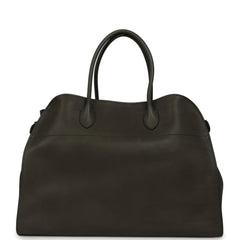 The Row Soft Margaux 17 Bag Koala Grey Saddle Silver Hardware
