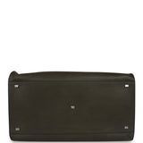 The Row Soft Margaux 17 Bag Koala Grey Saddle Silver Hardware - Thumbnail View 6