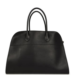 The Row Soft Margaux 15 Bag Black Saddle Gold Hardware