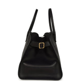The Row Soft Margaux 15 Bag Black Saddle Gold Hardware - Thumbnail View 3