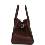 The Row Soft Margaux 12 Bag New Burgundy Saddle Leather Silver Hardware - Thumbnail View 3