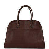 The Row Soft Margaux 12 Bag New Burgundy Saddle Leather Silver Hardware - Thumbnail View 4