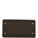 The Row Soft Margaux 12 Bag Deep Brown Calfskin Silver Hardware - Thumbnail View 6